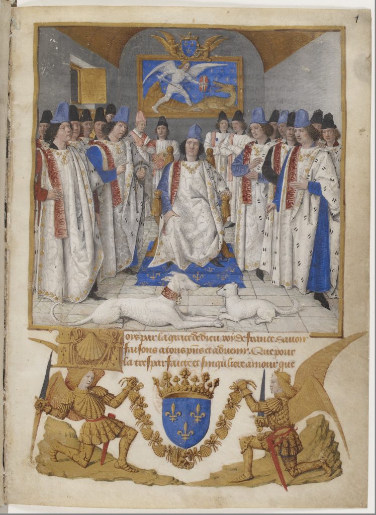 Louis XI préside le chapitre de Saint-Michel