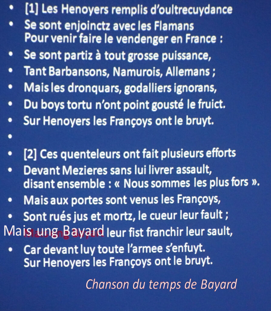 conférence L Vissière autour de Bayard - illustration chanson