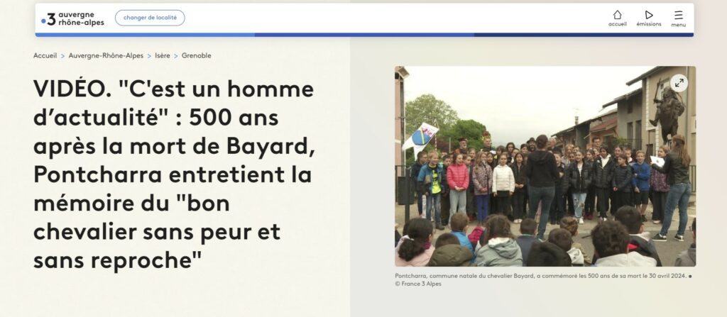 Reportage 500 ans Bayard avec les amis de Bayard - France3